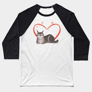 Loving cat Baseball T-Shirt